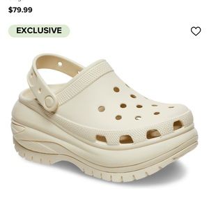 Crocs Mega Crush Clogs in Neutral size 9     Brand new, bought the wrong size